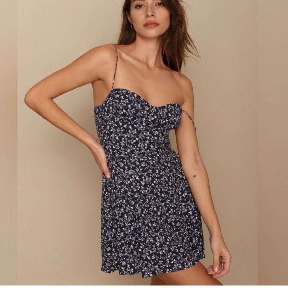 Reformation Saskia dress (Floral Midnight)